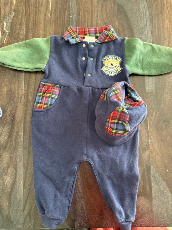 Little red hen Other - Vintage- 90s Little Red Hen Plaid Colour-block Mountain Adventure Romper